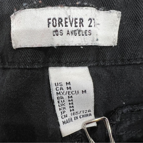 Forever 21 Black Utility Pants Size Medium Women’s - Picture 2 of 6